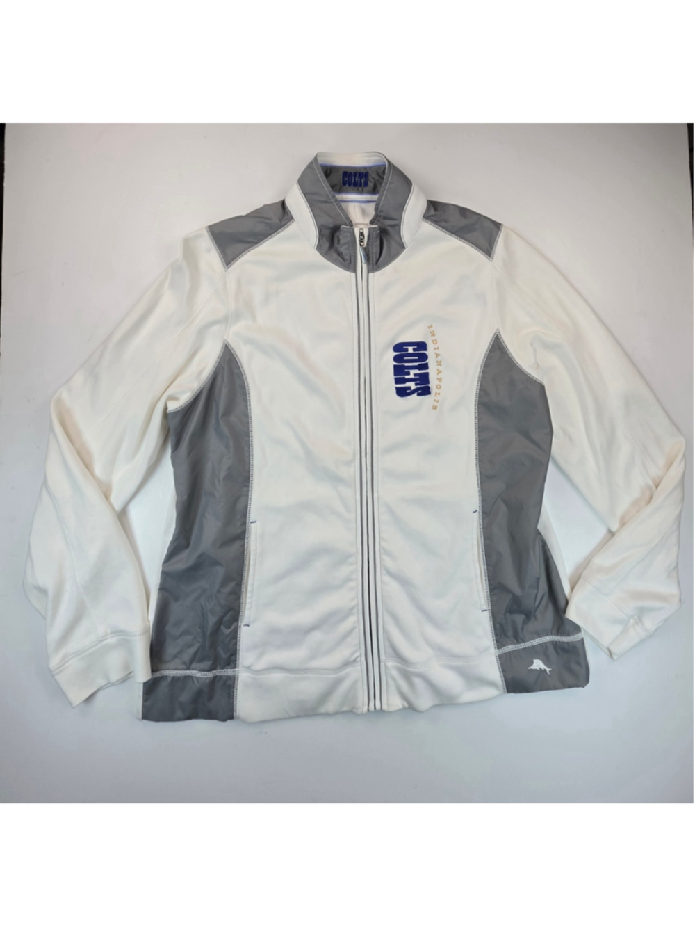 Tommy Bahama Indianapolis Colts Jacket Mens L Pima Cotton Full Zip NFL